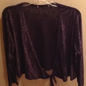 Sheer, velvet patterned cover